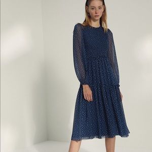 Wilfred Rosalyn Polka Dot dress in Blue XXS